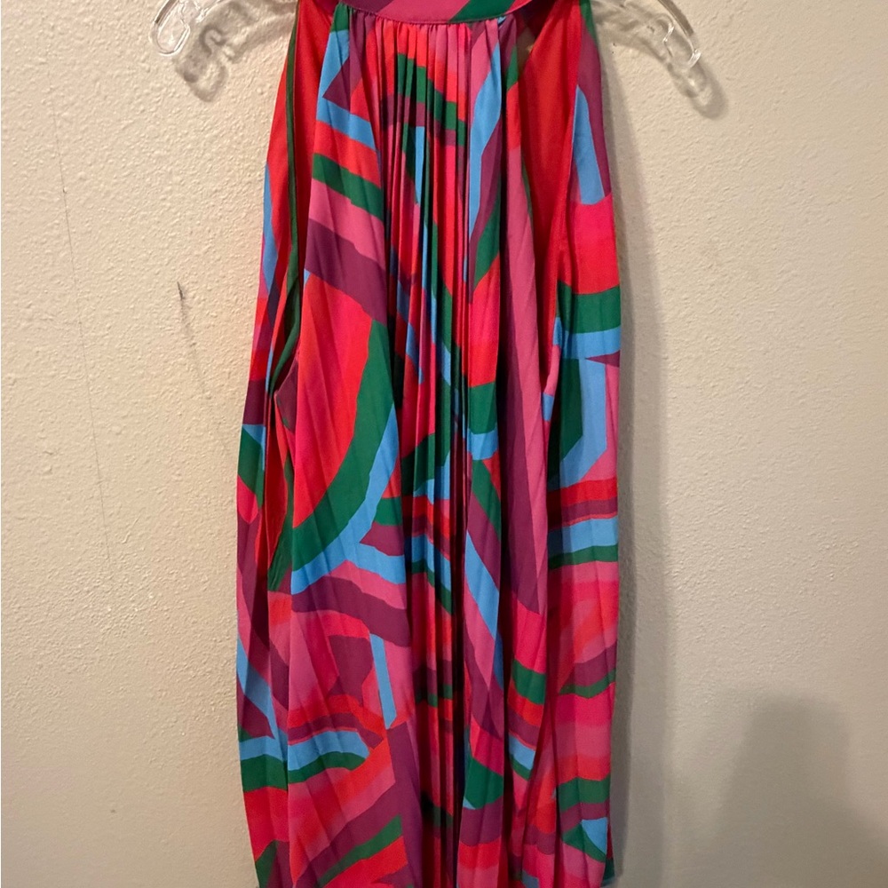 Fashion Nova Bold Pink Multicolor Wave Maxi Dress